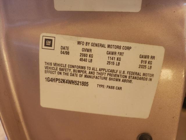 Photo 10 from auction – 1998 BUICK LESABRE CU with VIN 1G4HP52K4WH521805