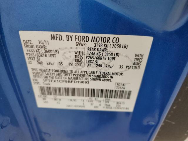 Photo 10 from auction – 2011 FORD F150 SUPER with VIN 1FTFX1CF9BFD19893