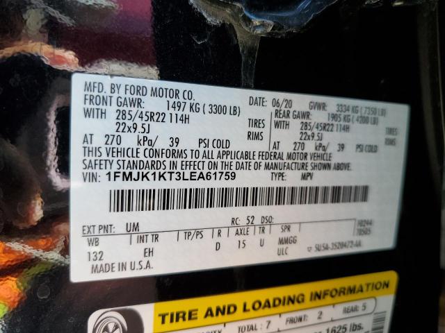 Photo 10 from auction – 2020 FORD EXPEDITION with VIN 1FMJK1KT3LEA61759