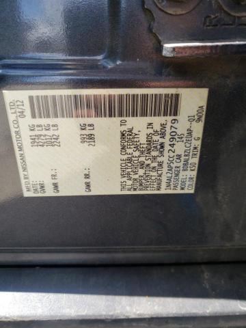 Photo 10 from auction – 2012 NISSAN ALTIMA BAS with VIN 1N4AL2AP5CC249079