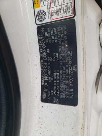 Photo 10 from auction – 2007 KIA SPORTAGE E with VIN KNDJF723X77323105