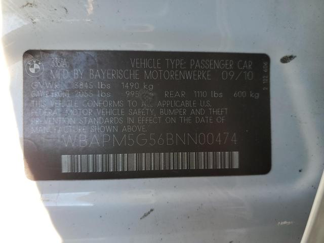 Photo 10 from auction – 2011 BMW 335 I with VIN WBAPM5G56BNN00474