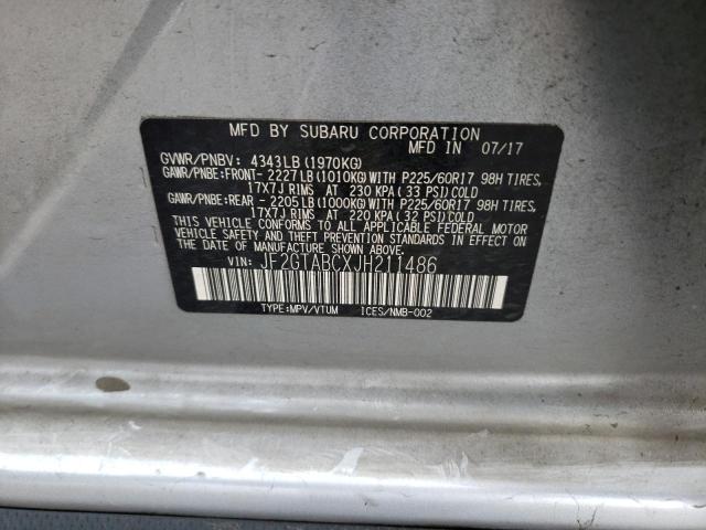 Photo 10 from auction – 2018 SUBARU CROSSTREK with VIN JF2GTABCXJH211486