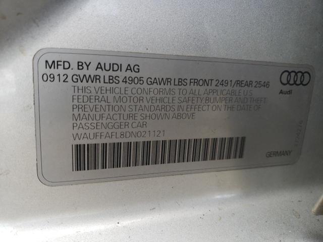 Photo 10 from auction – 2013 AUDI A4 PREMIUM with VIN WAUFFAFL8DN021121