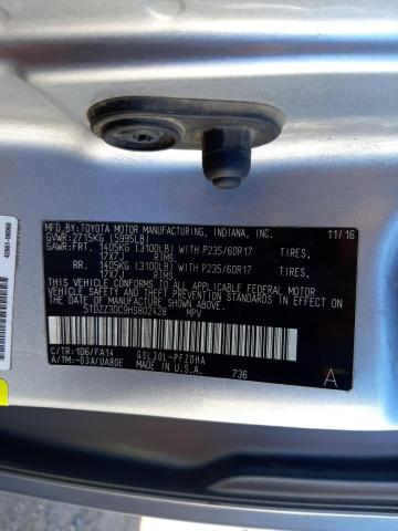 Photo 10 from auction – 2017 TOYOTA SIENNA with VIN 5TDZZ3DC9HS802428