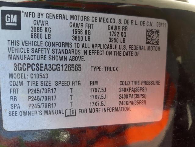 Photo 10 from auction – 2012 CHEVROLET SILVERADO with VIN 3GCPCSEA3CG126565