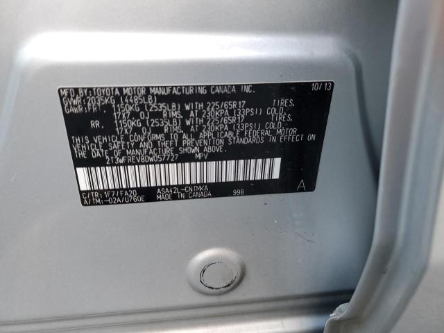 Photo 10 from auction – 2013 TOYOTA RAV4 XLE with VIN 2T3WFREV8DW057727