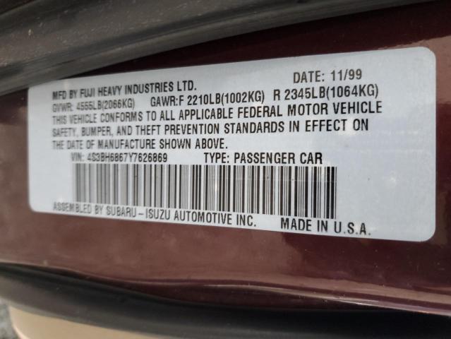 Photo 10 from auction – 2000 SUBARU LEGACY OUT with VIN 4S3BH6867Y7626869