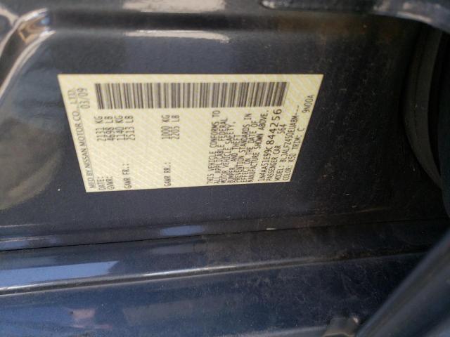 Photo 10 from auction – 2009 NISSAN MAXIMA S with VIN 1N4AA51E99C844256