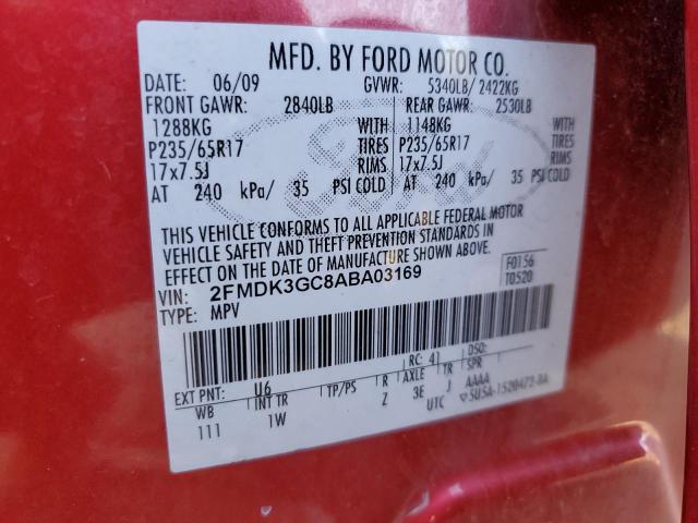 Photo 10 from auction – 2010 FORD EDGE SE with VIN 2FMDK3GC8ABA03169
