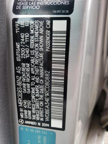 Photo 10 from auction – 1994 MERCEDES-BENZ E 420 with VIN WDBEA34E1RC080882