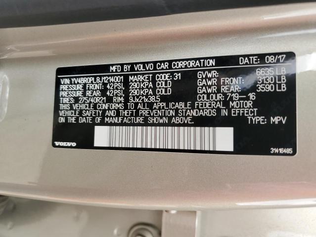 Photo 10 from auction – 2018 VOLVO XC90 T8 with VIN YV4BR0PL8J1214001