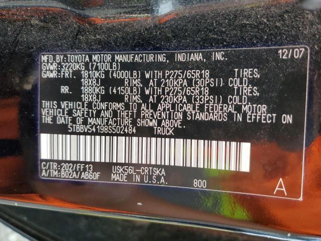 Photo 10 from auction – 2008 TOYOTA TUNDRA DOU with VIN 5TBBV54198S502484