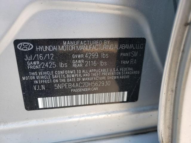 Photo 10 from auction – 2013 HYUNDAI SONATA GLS with VIN 5NPEB4AC2DH562930