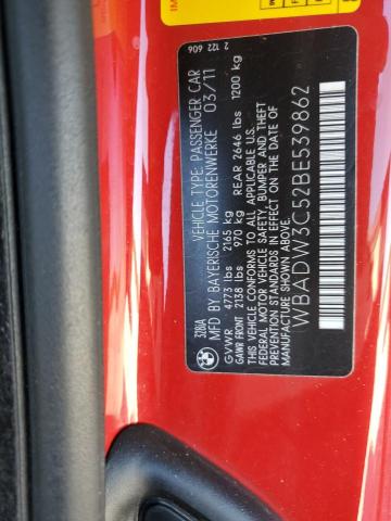 Photo 10 from auction – 2011 BMW 328 I with VIN WBADW3C52BE539862