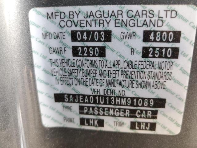 Photo 10 from auction – 2003 JAGUAR S-TYPE with VIN SAJEA01U13HM91089