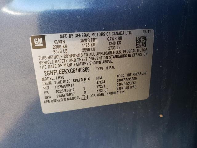 Photo 10 from auction – 2012 CHEVROLET EQUINOX LT with VIN 2GNFLEEKXC6140309
