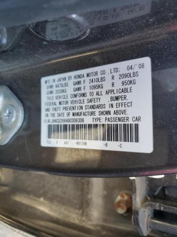 Photo 10 from auction – 2009 ACURA TSX with VIN JH4CU26649C006306