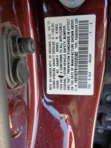 Photo 10 from auction – 2013 HONDA CIVIC EX with VIN 19XFB2F81DE035382