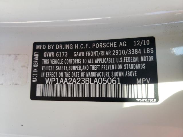Photo 10 from auction – 2011 PORSCHE CAYENNE with VIN WP1AA2A23BLA05061