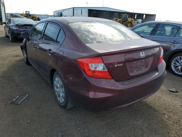 Photo 3 from auction – 2012 HONDA CIVIC LX with VIN 2HGFB2F50CH567975
