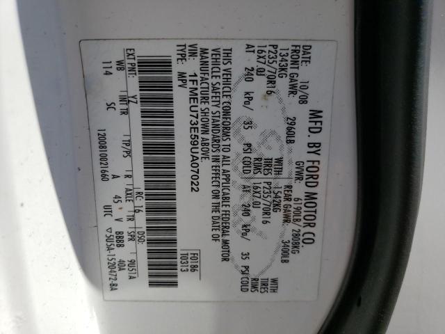 Photo 10 from auction – 2009 FORD EXPLORER X with VIN 1FMEU73E59UA07022