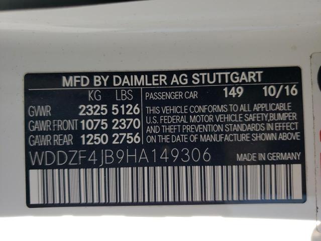 Photo 10 from auction – 2017 MERCEDES-BENZ E 300 with VIN WDDZF4JB9HA149306
