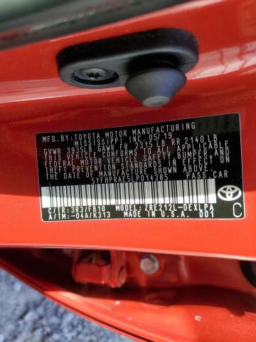 Photo 10 from auction – 2020 TOYOTA COROLLA LE with VIN 5YFHPRAE5LP014385