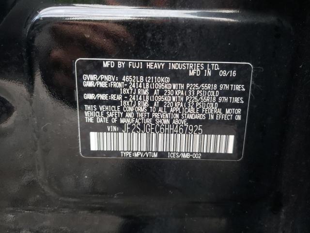 Photo 10 from auction – 2017 SUBARU FORESTER 2 with VIN JF2SJGEC6HH467925