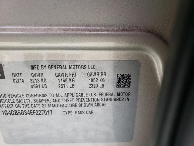 Photo 10 from auction – 2014 BUICK LACROSSE with VIN 1G4GB5G34EF227617