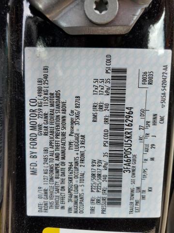 Photo 10 from auction – 2019 FORD FUSION TIT with VIN 3FA6P0SU5KR162964