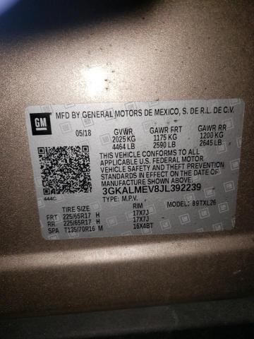 Photo 10 from auction – 2018 GMC TERRAIN SL with VIN 3GKALMEV8JL392239