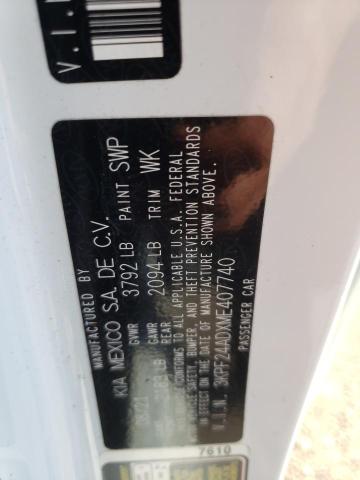 Photo 10 from auction – 2021 KIA FORTE FE with VIN 3KPF24ADXME407740