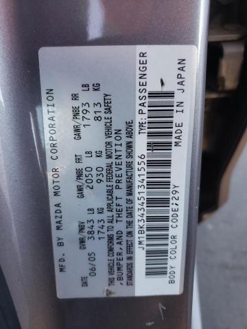 Photo 10 from auction – 2005 MAZDA 3 HATCHBAC with VIN JM1BK343451341556