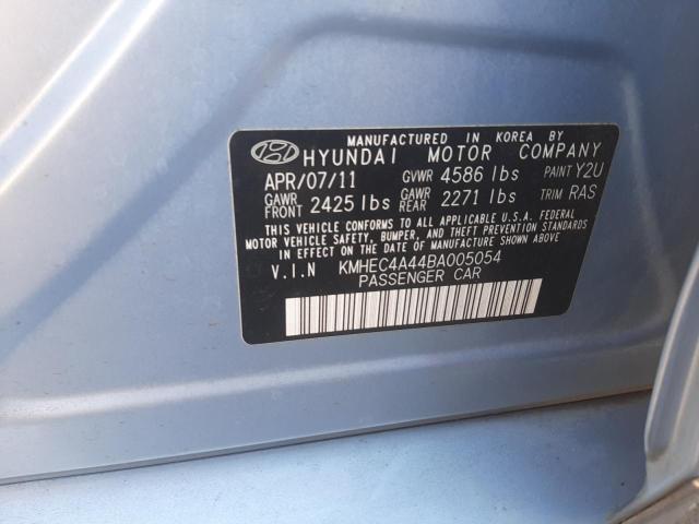 Photo 10 from auction – 2011 HYUNDAI SONATA HYB with VIN KMHEC4A44BA005054