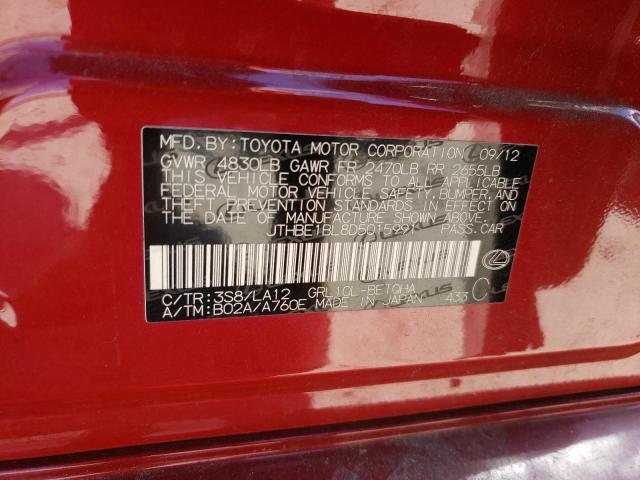 Photo 10 from auction – 2013 LEXUS GS 350 with VIN JTHBE1BL8D5015991