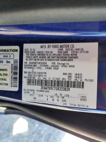 Photo 10 from auction – 2016 FORD FUSION SE with VIN 3FA6P0H77GR323839