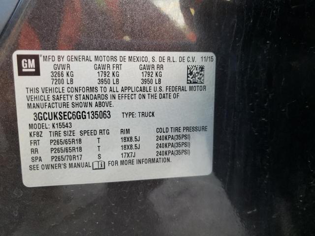 Photo 10 from auction – 2016 CHEVROLET SILVERADO with VIN 3GCUKSEC6GG135063