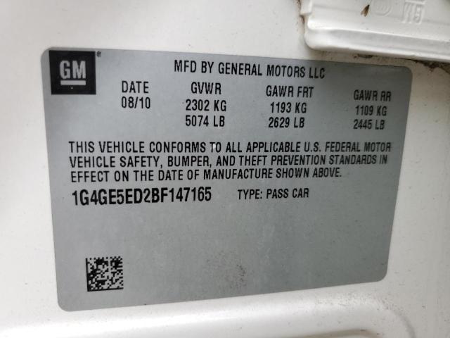 Photo 10 from auction – 2011 BUICK LACROSSE C with VIN 1G4GE5ED2BF147165