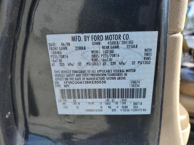 Photo 10 from auction – 2008 FORD ESCAPE LIM with VIN 1FMCU04138KE85539
