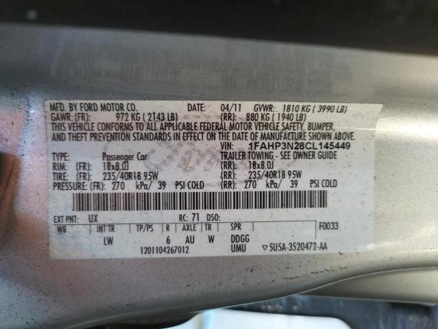 Photo 10 from auction – 2012 FORD FOCUS TITA with VIN 1FAHP3N28CL145449