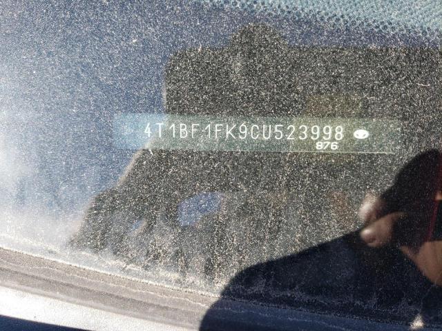 Photo 10 from auction – 2012 TOYOTA CAMRY BASE with VIN 4T1BF1FK9CU523998
