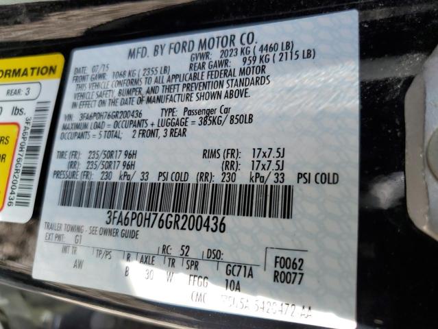 Photo 10 from auction – 2016 FORD FUSION SE with VIN 3FA6P0H76GR200436