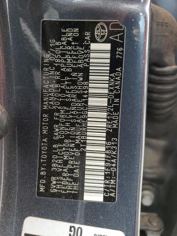 Photo 10 from auction – 2016 TOYOTA COROLLA L with VIN 2T1BURHE9GC714498