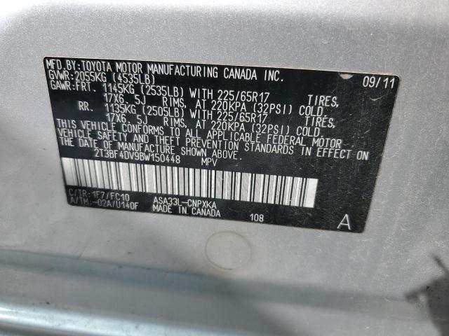 Photo 10 from auction – 2011 TOYOTA RAV4 with VIN 2T3BF4DV9BW150448
