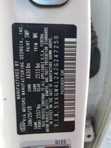 Photo 10 from auction – 2018 KIA OPTIMA SX with VIN 5XXGW4L24JG247250