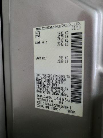 Photo 10 from auction – 2010 NISSAN ALTIMA BAS with VIN 1N4AL2AP0AC144656