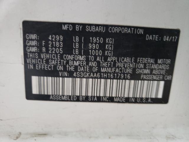 Photo 10 from auction – 2017 SUBARU IMPREZA with VIN 4S3GKAA61H1617916