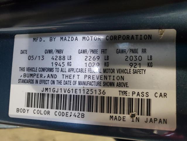 Photo 10 from auction – 2014 MAZDA 6 TOURING with VIN JM1GJ1V61E1125136