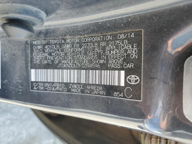 Photo 10 from auction – 2015 TOYOTA PRIUS with VIN JTDKN3DU7F0394596